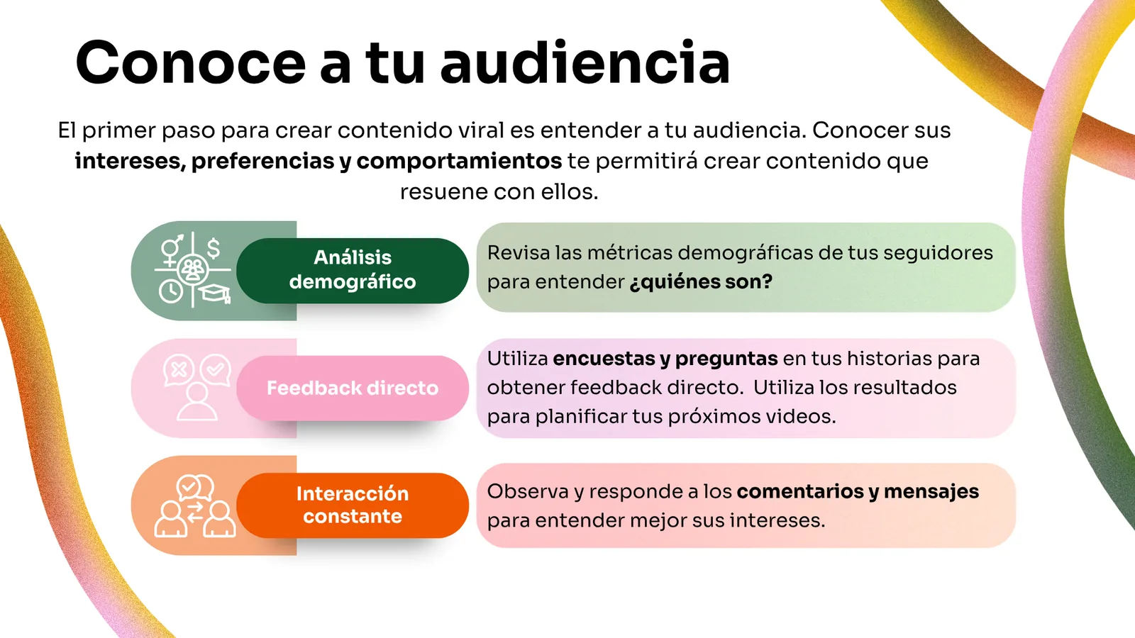 Conoce a tu audiencia